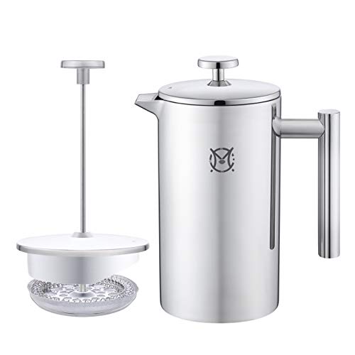 French Press Coffee Maker – 2 Cups Small Stainless Steel Coffee Maker Double Walled French Press 750ML/24OZ - size: 24 fl oz (750 ml)