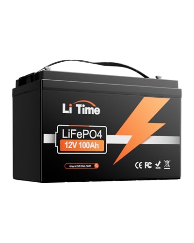 LiTime 12V 100Ah RV Lithium Battery, Group 31 Rechargeable LiFePO4 Battery with Up to 15000 Deep Cycles, 1.28kWh and Higher Energy Density, Perfect for Van, Trolling Motors, Boat, Marine. (1 Pack) - size: 100Ah (Group 31)