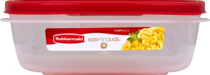 Rubbermaid Easy Find Lids Food Storage Container, 9 Cup, Racer Red - style: 9.0C/2.1L
