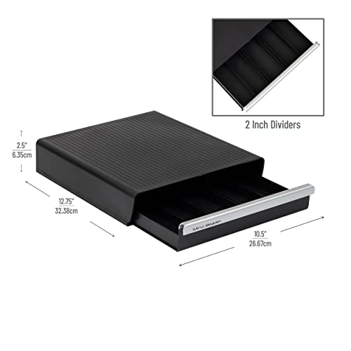 Mind Reader Single Serve Coffee Pod Drawer, 30 Pod Capacity, Countertop Organizer, 10.5"L x 12.75"W x 2.5"H, Black - color: Black, size: 30 Pod Capacity, 10.5"L x 12.75"W x 2.5"H