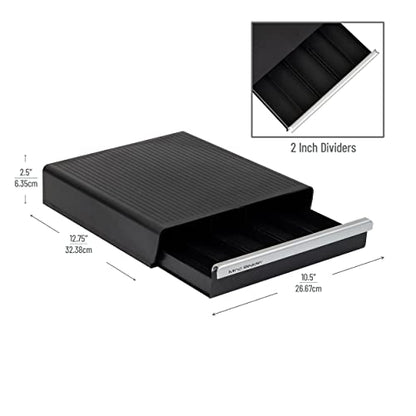Mind Reader Single Serve Coffee Pod Drawer,30 Pod Capacity,Countertop Organizer,10.5"L x 12.75"W x 2.5"H,Black,(Pack of 12) - color: Black, size: 30 Pod Capacity, 10.5"Lx12.75"Wx2.5"H (Pack of 12)