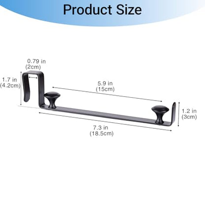 Large Trash Bag Holder for Kitchen Cabinets Doors, Under Sink Plastic Bag Hooks, Stainless Steel Garbage Bag Holder, Kitchen Trash Waste Cans (Black) - color: Black