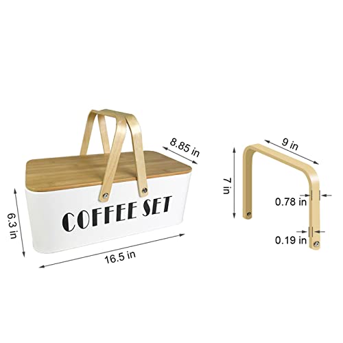 SOTECH Pour Over Coffee Maker Set Pour Over Coffee Dripper Manual Coffee Mill Grinder glass pour over coffee maker - color: White