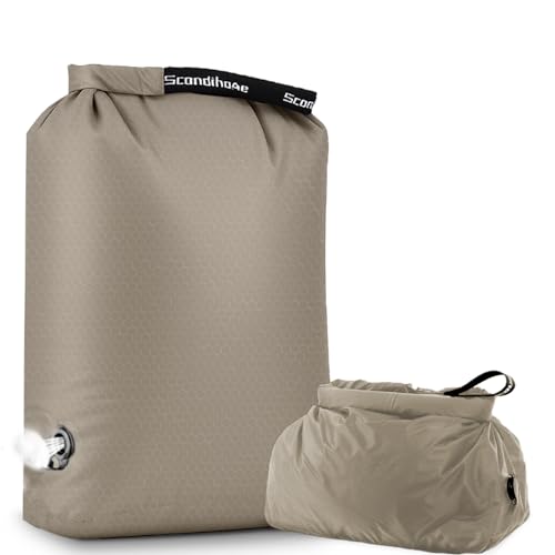 Travel Compression Laundry Bag, Pump-Free Vacuum Space Saver Bag for Dirty Clothes, Reusable Waterproof Wet Dry Bag, Travel Laundry Bag for Luggage, Packing, Suitcase (1 Pcs)(Gray, L) - color: Grey, size: 24" L * 16.9" W x 6.5" H