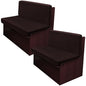 ANARACHON Leather Look RV Dinette Cushion Covers, Stretchable Camper Couch Cushion Covers Washable RV Bench Seat Cover for Travel Trailer Couch (2 Backrest Cover & 2 Bench Cover, 01 Chocolate) - color: 01 Chocolate, size: 2 Sets