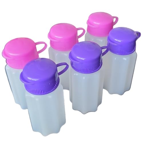 Handy Housewares Spill-Proof Flip-Lid Mini Salt & Pepper Shakers | Compact Durable Plastic Travel Spice Dispenser Set for Lunch Bags, Camping & Outdoor Cooking | Pink and Purple (3 Pair) - color: Pink / Purple, size: 3 Pair