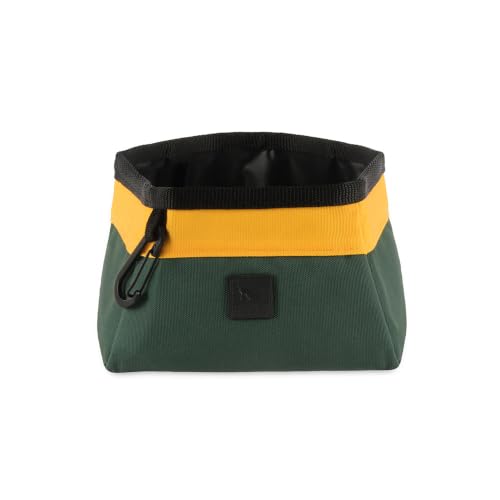 P.L.A.Y. Landscape Series Collapsible Dog Water & Food Bowl - Great Dogs, Travel, On-the-go, Hiking, Outdoors - Portable, Folds Flat, Waterproof, Easy Clean, 2.3L Capacity (Moss) - color: Moss