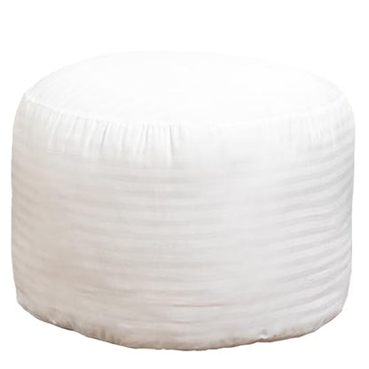 Asuprui Pouf Filler PP Cotton Footstool Pouf Stuffing Pouf Insert Ottoman Filler Bean Bag Filler 20x20x12 Inches Round - color: White