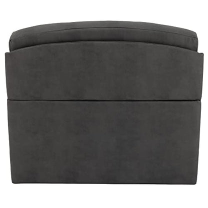 RecPro Charles 44" RV Dinette Booth with Storage | Converts to Bed with Memory Foam (Gunmetal, 1) - color: Gunmetal