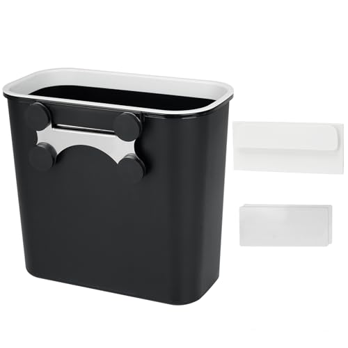 Skyflame 2.1 Gallon Magnetic Garbage Can, BBQ Grills Utensils Organizer Holder, Wall-Mounted Hanging Trash Bin for Kitchen, Cabinet, Door, Bedroom, Bathroom, Camping - color: Black