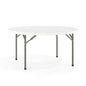 Flash Furniture 5' Round All-Occasion Plastic Folding Event Table for Parties and Trade Shows, Folding Banquet Table for Indoor/Outdoor Events, White - size: 5 Foot