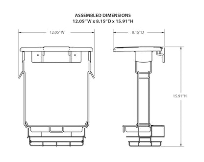 82153-3 Gallon Trash Rack System