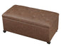 Joveco Storage Ottoman Bench 35" Faux-Leather Rectangular Tufted Ottomans Storage Room Organizer with Wheels(Matte Chocolate) - color: Matte Chocolate With Wheels