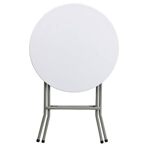 Flash Furniture Elon 2' Round All-Occasion Plastic Folding Event Table, Folding Banquet Table for Indoor/Outdoor Events, White - size: 2 ft