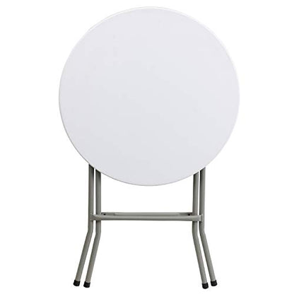 Flash Furniture Elon 2' Round All-Occasion Plastic Folding Event Table, Folding Banquet Table for Indoor/Outdoor Events, White - size: 2 ft