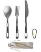 Titanium Spork and Spoon, 6.8" Camping Spork and Soup Spoon, Ultra-Light Eco-Friendly Travel Cutlery Set