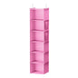YOUDENOVA Hanging Closet Organizer and Storage, 6-Shelf Closet Hanging Storage Shelves, Light Pink - color: Light Pink