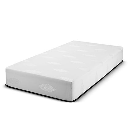 Fortnight Bedding 8 inch Queen Size Gel-Infused Memory Foam Mattress with White Stretch Knit Fabric - CertiPUR-US Foam – 10 Year Warranty - Made in USA - size: 60" x 80", style: 8 Inch