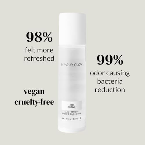 In Your Glow Fabric & Room Mist Spray– Long-Lasting Clean Scent, Unisex Luxury Fragrance & Odor Eliminator, 100ml- D009 MOJAVE