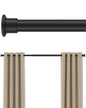 Tension Curtain Rod By EZFurni,123-160 Inches, Heavy Duty Tension Rod,Adjustable Curtain Rods No Drilling & Easy Assemble Extra Long Tension Rod, Black - color: Black, size: 123-160 Inches