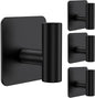 Aikzik 4 Pack Large Heavy Duty Wall Hooks - 26lb Max, Stainless Steel Adhesive Towel Hook, Shower Hooks for Hanging Towel, Coat, Robe, Wall Hook for Use in Bathroom, Kitchen and Door, Matte Black - color: Black