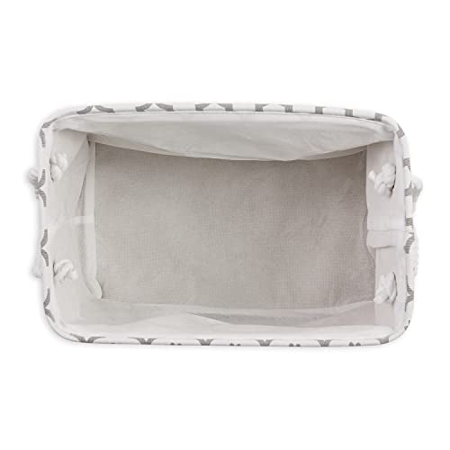Bone Dry Pet Storage Collection Lattice Paw Print, Medium Rectangle, White/Gray - color: White/Gray, size: Medium Rectangle