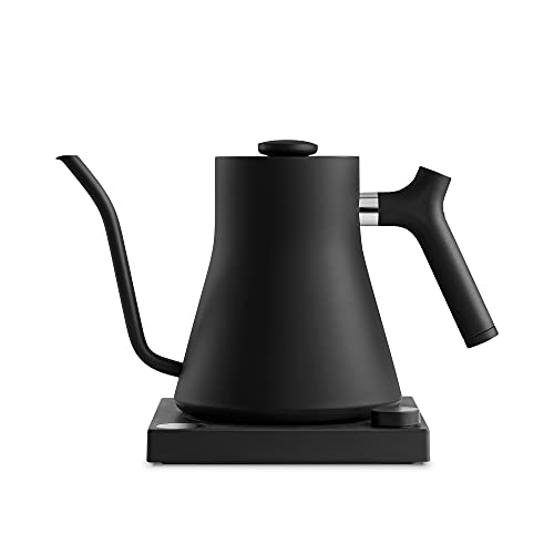 Fellow Stagg EKG Electric Gooseneck Kettle - Pour-Over Coffee and Tea Kettle - Stainless Steel Water Boiler - Quick Heating for Boiling Water - Matte Black - color: Matte Black, size: EKG