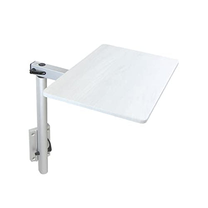 Manufacturers' Select ITC RV Side Table with MOD Table Leg System (Light Grey Shiplap Table Top w/Silver Table Leg) - color: Light Grey Shiplap Table Top W/ Silver Table Leg