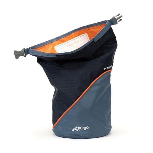 Kurgo Kibble Carrier - Portable Kibble Carrier - Compact Travel Storage - Dog Food Dry Bag - Camping Dog Storage - 5 lb Capacity - Navy - color: Navy