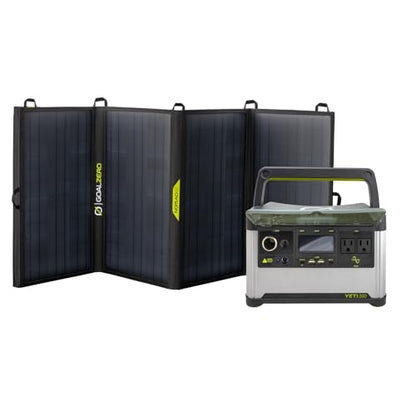 Goal Zero Yeti Portable Power Station, Yeti 300 + Nomad 50 Solar Generator, 297 Watt Hour LiFePO4 Battery, Water resistant & Dustproof Solar Generator For Outdoors, Camping, Tailgating, & Home - style: Yeti 300 - Nomad 50