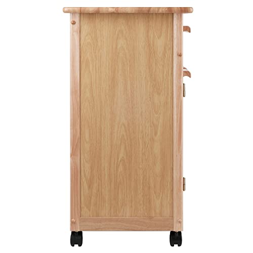 Winsome Wood Kitchen Cart, Natural, Single Drawer (82027)