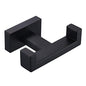 Angle Simple Double Towel Hook Matte Black, SUS304 Stainless Steel Bathroom Towel Holder, Coat Robe Hook Wall Mount - color: Matte Black, size: 1 Pack