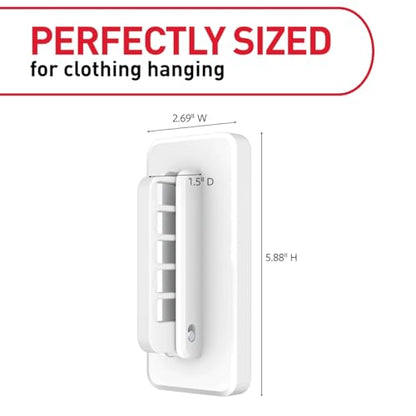 Command Folding Clothes Hanger, Holds up to 5 Hangers 7.5 lb, 1.5lbs per Rung, 1 Hook with 5 Rungs, 4 Strips, Closet Organizer, Home Organization - size: 1 Pack
