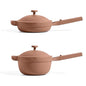 Our Place Mini Cookware Duo | 6-Piece Ceramic Cookware Set with Mini Always Pan & Mini Perfect Pot | Induction & Oven Safe up to 450°F | Nonstick, PFAS-Free Non-Toxic Cookware | Spice - color: Spice, size: Mini