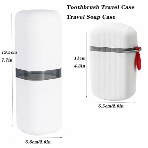 Travel Soap Case and Toothbrush Travel Case Portable Soap Holder Toothbrush Holder with Cover Leakproof Soap Container for Trip Bathroom Camping Gym Outdoor (Blue) - color: Blue