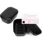 Quatish 2 Pack Travel Soap Container, Portable Soap Holder with Lid, Bar Soap Holder, Soap Case for Camping Gym Travel, Soap Box for Bathroom, Black - color: Black