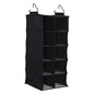 Household Essentials 10 Pocket Hanging Shoe Closet Organizer with Hooks - color: Black