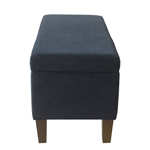 HomePop 36" Storage Ottoman Bench with Hinged Lid - Navy - color: Navy