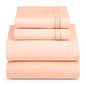 Hearth & Harbor Twin Size Sheets - 3 Piece Bed Sheet Set, Hotel Luxury Double Brushed Bed Sheets - Extra Soft Bedding Sheets & Pillowcases, Twin, Peach - color: Peach, size: Twin