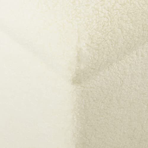 HomePop 42" Sherpa Storage Bench - Cream - color: Cream Sherpa