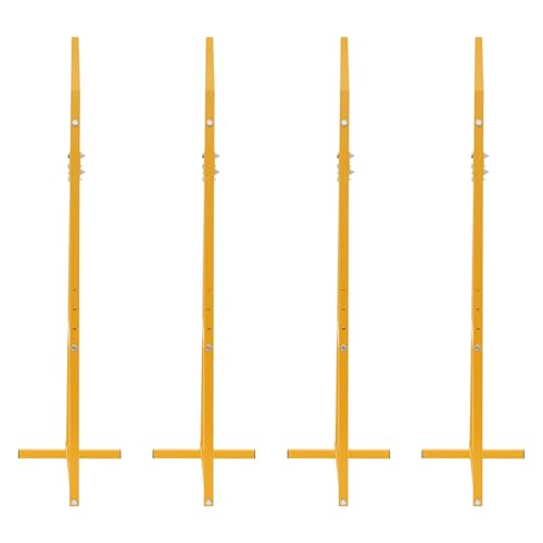 Shipping Container Shelving Rack, 4 PCS 3-Tier Container Hanging Shelf Brackets, 1100LBS Load Capacity, 52"(H) X 19"(W) for Containers, Trailers, Cargo (Yellow)