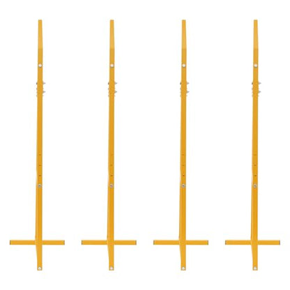 Shipping Container Shelving Rack, 4 PCS 3-Tier Container Hanging Shelf Brackets, 1100LBS Load Capacity, 52"(H) X 19"(W) for Containers, Trailers, Cargo (Yellow)
