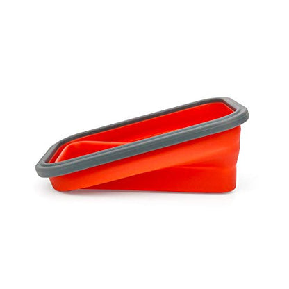 CARTINTS Set of 3 Collapsible Food Storage Containers with Lids, Collapsible Silicone Bowls, Silicone Lunch Containers, For Meal Prep, Camping, Travel, Microwave and Freezer Safe,500ml,Red - color: red