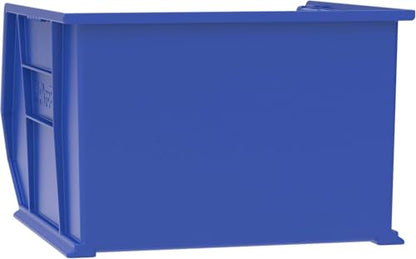 Akro-Mils 30270 AkroBins Plastic Storage Bins, Space-Saving Stackable Bins for Garage, Pantry, Craft Organization, 18" x 16" x 11", Blue, 3-Pack - color: Blue