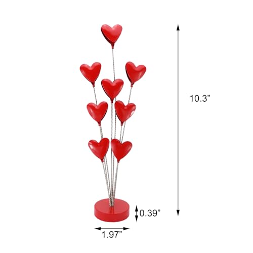 8-Branch Family Tree Picture Frame Holder, Card Photo Clips Holder Desk Stand for Memo Paper Note Photo Christmas Wedding Card Display (Red Heart) - style: Heart