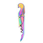 Blush Mirage Iridescent Double Hinged Corkscrew Wine Opener with Built-in Beer Bottle Opener, Stainless Steel Wine Key with Foil Cutter, Home Bar Gifts for Women, Bridesmaid Gifts, Kitchen and Travel - style: Waiter Corkscrew