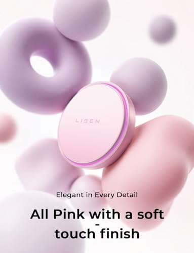 LISEN 15W MagSafe Car Mount Charger,[Light Pink] Magnetic Wireless Car Charger, Dashboard & Air Vent Car Phone Mounts, Car Phone Holder for iPhone 17-12, Samsung, Pixel, Cute Car Accessories for Women | [Light Pink & Purple LED light] Magsafe Car Mount Ch