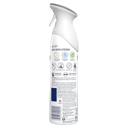 Febreze Air Mist, Air Freshener Spray, Odor Fighting Room Spray, Deodorizer for Home Bathroom Kitchen Office Apartment Dorm Room Classroom, Heavy Duty Crisp Clean Scent, 8.1oz, (Pack of 6) - style: HD Crisp Clean