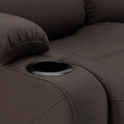 Camper Comfort 58" Wall Hugger Reclining RV Theater Seats | Double Recliner RV Sofa | RV Couch | Wall Hugger Recliner | RV Theater Seating | RV Furniture (Manual, Chocolate) - color: Chocolate, style: Manual