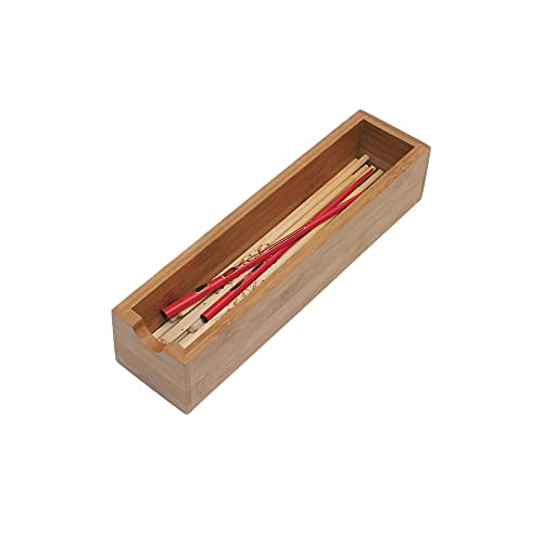 Lipper International 8182S Bamboo Wood Stacking Drawer Organizer Box, 3" x 12" - size: 3" x 12"